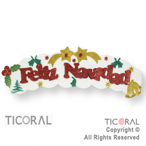 CARTEL FELIZ NAVIDAD N.4 GOMA EVA 1 MT x 1